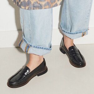 Freda Salvador Elba Penny Black Loafers